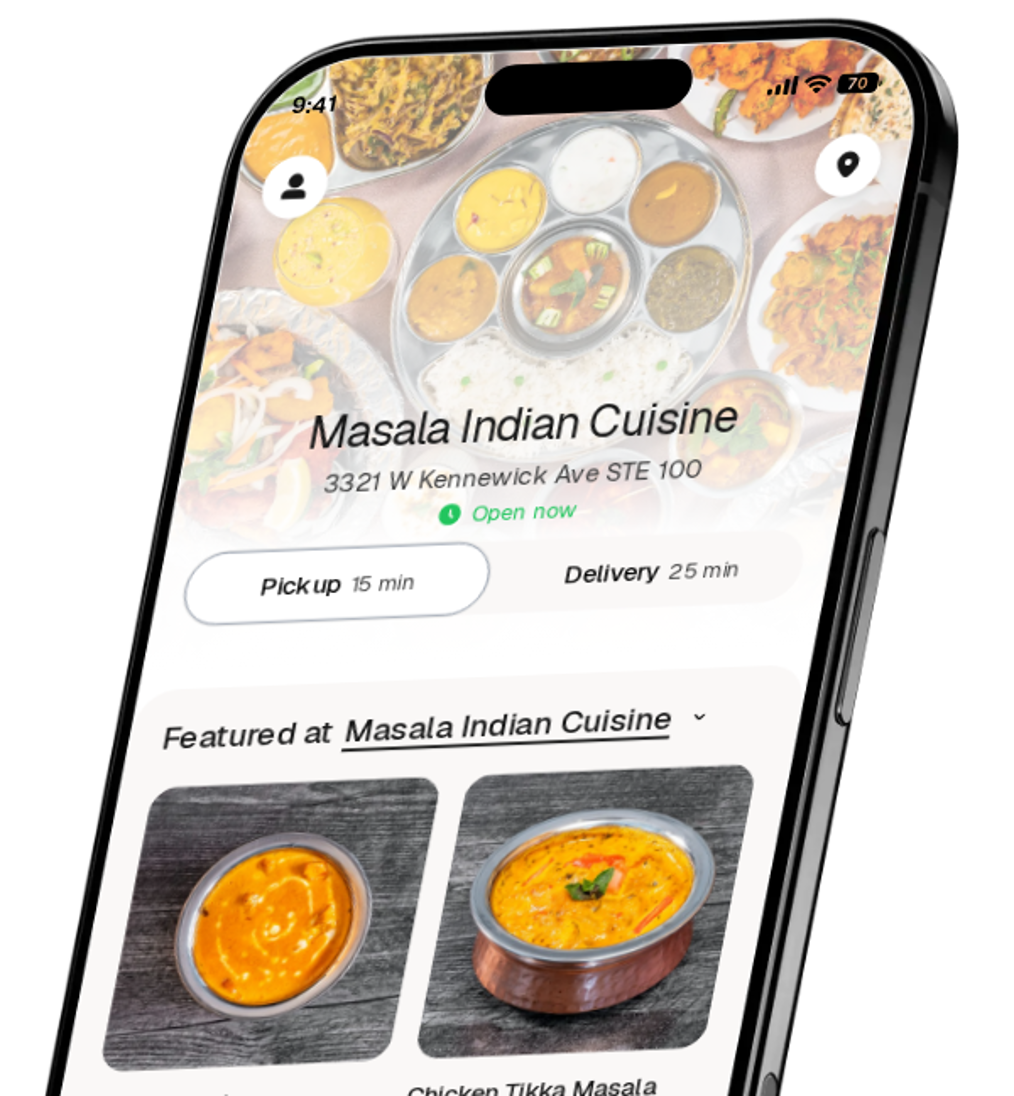 Masala Indian Cuisine app preview