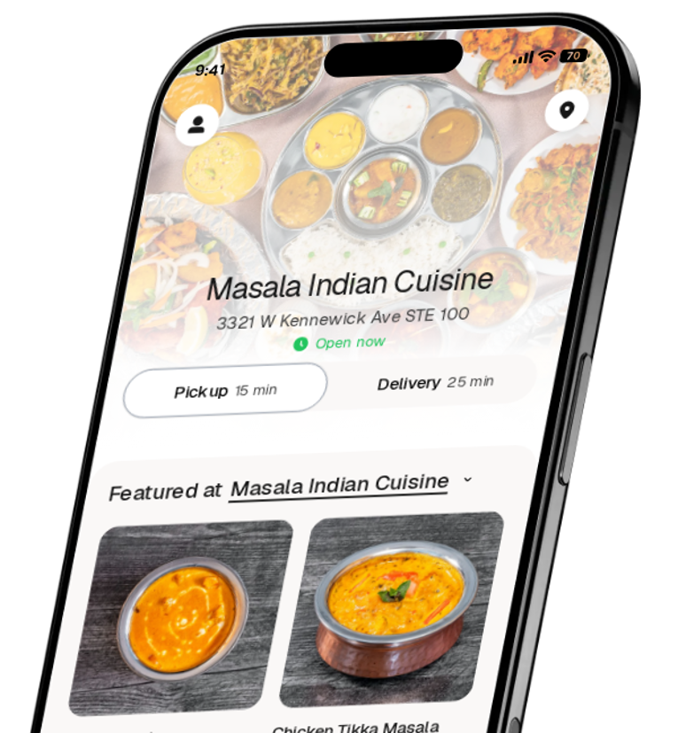 Masala Indian Cuisine app preview