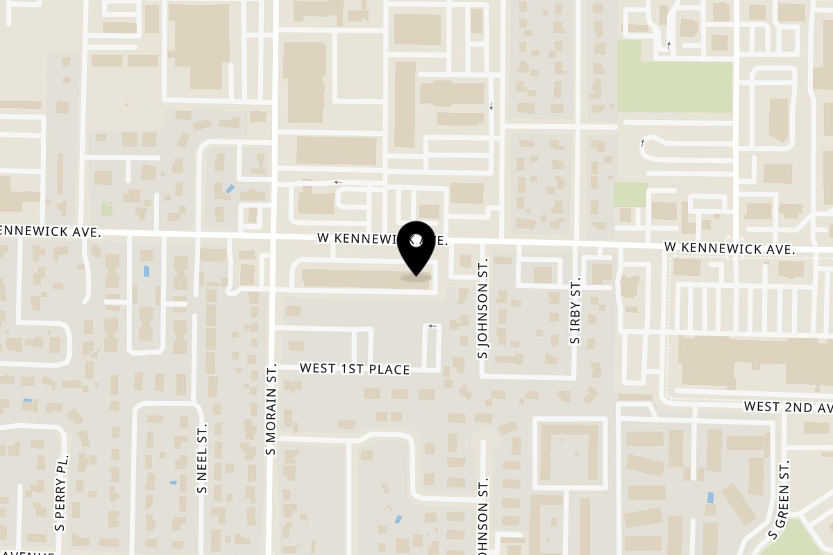 Map showing the location of Masala Indian Cuisine on 3321 W Kennewick Ave STE 100 in Kennewick